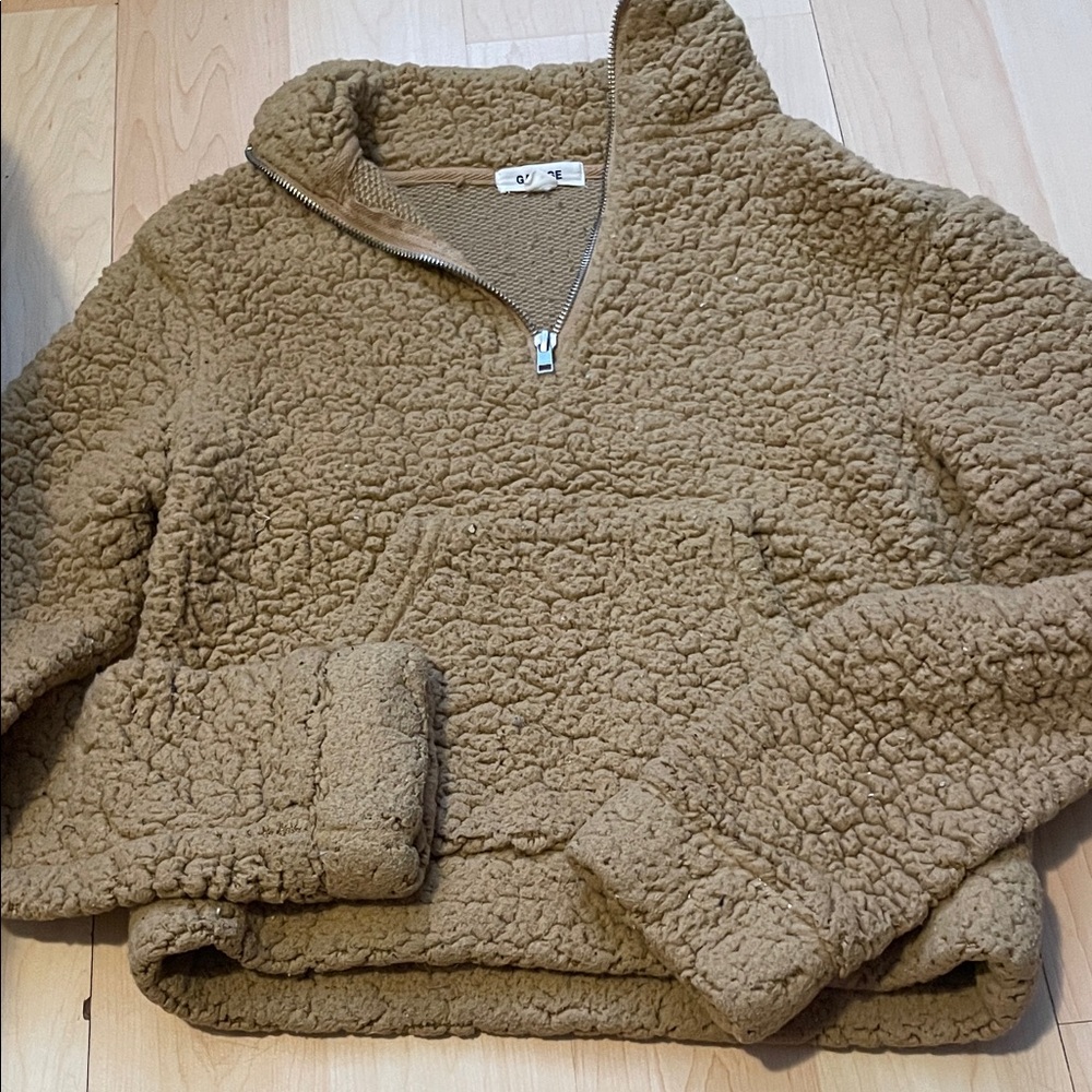 Garage Camel Teddy Half-Zip Pullover